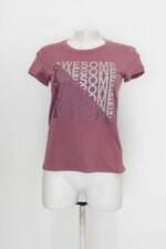 Baby Look track&field feminina roxa com Silk