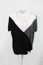 Blusa cobertura feminina bicolor