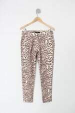 Calça de sarja cortelle feminino animal print