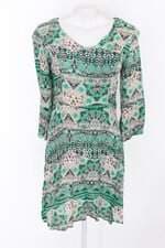 Vestido feminino verde estampado