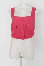 Regata cropped frésia feminina rosa