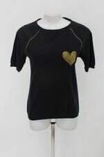 Blusa hering feminina preta com Bordado