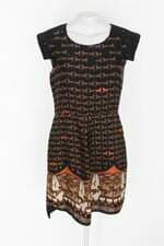 Vestido antix feminino estampado