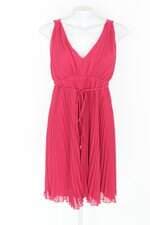 Vestido lelux feminino rosa com Plissado