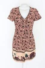 Vestido antix feminino estampado