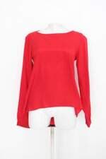 Blusa iorane feminina vermelha com Bordado e Barra Mullet