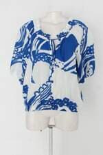 Blusa shoulder feminina estampada