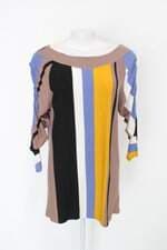 Vestido feminino listrado 