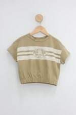 Blusa cropped  Infantil zara verde com silk 