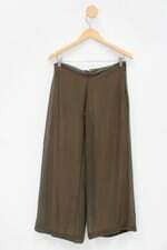 Calça de tecido minstar feminina verde com Forro