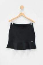 Saia +rimix feminina preta com Cós com elástico e Peplum