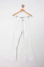 Calça de tecido alcance jeans feminina branca