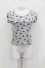 Blusa feminina estampada cinza 