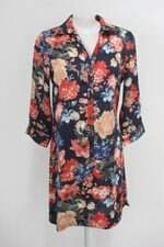 Vestido miliore feminino azul  estampado