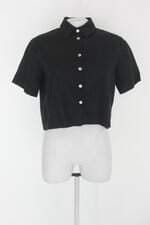 Camisa Cropped min feminina preta