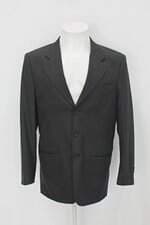 Blazer masculino cinza com Ombreira e Forro