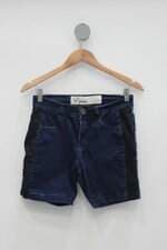 shorts jeans azul com recortes 