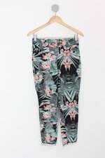 Calça de tecido visual top feminino estampado