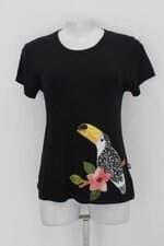 Blusa feminina preta com Bordado