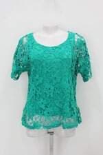 Blusa renner feminina verde com Forro e Renda