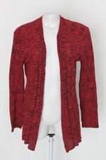 Cardigan floratta feminino vermelho