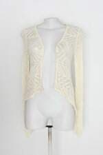 Casaco c&a feminino off-white de tricot 