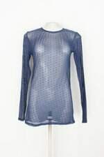 Blusa feminina azul com Transparência
