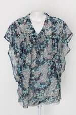 Blusa feminina estampada com Transparência