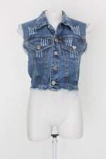 Colete jeans attuale feminino azul