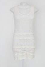 Vestido tricot feminino off-white com Forro