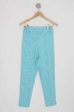Calça de tecido feminina azul com Nervura