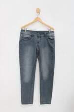 Calça Jeans questão de estilo feminina cinza