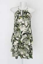 Vestido cane ado feminino estampado com Meio forro