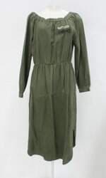 Vestido feminina verde com Cós com elástico