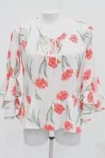 Blusa feminina branca com Peplum e Recortes