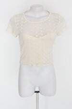Blusa forever 21 feminina bege com Transparência