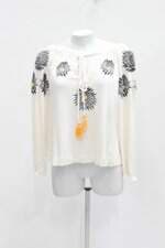 Blusa cantao feminina estampada com Bordado