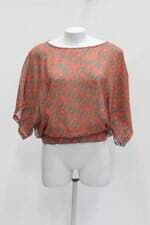Blusa cantao feminina estampada com Transparência