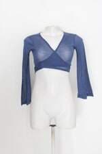 Blusa c/ manga feminina azul