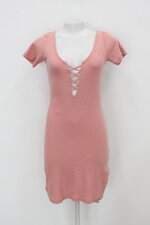 Vestido feminino rosa com Tiras
