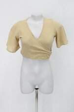 Blusa cropped meisou feminina bege