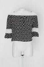 Blusa Ciganinha landie feminina preta com Renda e Recortes