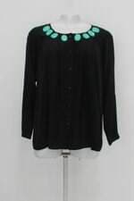 Camisa missinclof feminina preta com Aplique e Barra Mullet