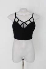 Blusa feminina preta com Tiras