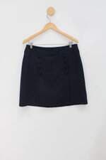Saia all side feminina azul com Aplique