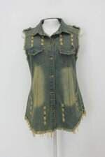 Colete feminino azul