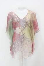 Blusa feminina estampada com Transparência