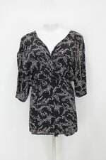 Macaquinho lab feminino preto com Cós com elástico