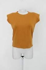 Blusa feminina amarela com Ombreira