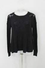 Suéter hollister feminino preto com Recortes